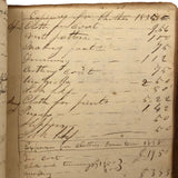 1832-39 Young Man's College Expenses (and $ from Parents) Leather Covered Notebook