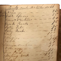 1832-39 Young Man's College Expenses (and $ from Parents) Leather Covered Notebook