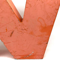 NO, c. 1960s Industrial Orange Steel Channel Sign Letters