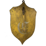 Antique Shield with (Satisfyingly Loud!) Gavel Knocker in Best Yellow Paint