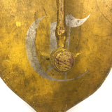 Antique Shield with (Satisfyingly Loud!) Gavel Knocker in Best Yellow Paint