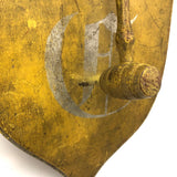 Antique Shield with (Satisfyingly Loud!) Gavel Knocker in Best Yellow Paint