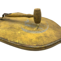 Antique Shield with (Satisfyingly Loud!) Gavel Knocker in Best Yellow Paint