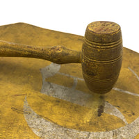 Antique Shield with (Satisfyingly Loud!) Gavel Knocker in Best Yellow Paint