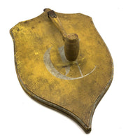 Antique Shield with (Satisfyingly Loud!) Gavel Knocker in Best Yellow Paint