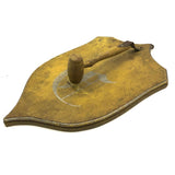 Antique Shield with (Satisfyingly Loud!) Gavel Knocker in Best Yellow Paint