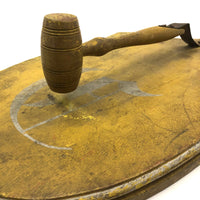 Antique Shield with (Satisfyingly Loud!) Gavel Knocker in Best Yellow Paint