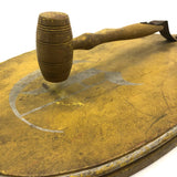 Antique Shield with (Satisfyingly Loud!) Gavel Knocker in Best Yellow Paint