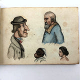 Fascinating 1860s French Sketchbook, Full (48 pages full)