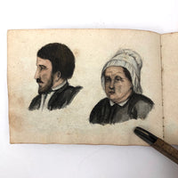 Fascinating 1860s French Sketchbook, Full (48 pages full)