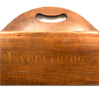 EVERYTHING: Antique Stenciled Wooden Three Pocket Caddy