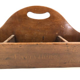 EVERYTHING: Antique Stenciled Wooden Three Pocket Caddy