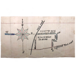 Lovely Hand-drawn Surveyor's Map #3: 24 Acres. Woodington Township, NC, 1896