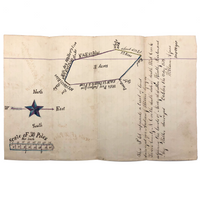 Lovely Hand-drawn Surveyor's Map #1: 31 Acres, Lenoir County, NC, 1878