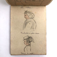 Fascinating 1860s French Sketchbook, Full (48 pages full)