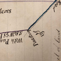 Lovely Hand-drawn Surveyor's Map #1: 31 Acres, Lenoir County, NC, 1878