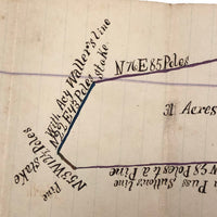 Lovely Hand-drawn Surveyor's Map #1: 31 Acres, Lenoir County, NC, 1878