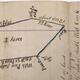 Lovely Hand-drawn Surveyor's Map #1: 31 Acres, Lenoir County, NC, 1878