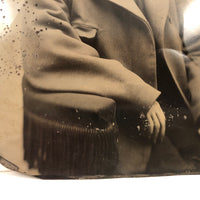 Man with Lost Eye, Pink Cheeks, Voluminous Coat, 19th C. Full Plate Tintype