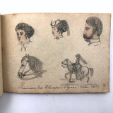 Fascinating 1860s French Sketchbook, Full (48 pages full)