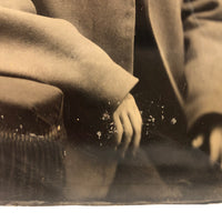 Man with Lost Eye, Pink Cheeks, Voluminous Coat, 19th C. Full Plate Tintype