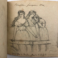 Fascinating 1860s French Sketchbook, Full (48 pages full)