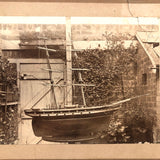 Model Ship, Proudly Displayed, Antique Mounted Albumen Photo, Gloucester MA