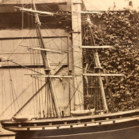 Model Ship, Proudly Displayed, Antique Mounted Albumen Photo, Gloucester MA