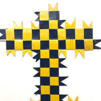 Unusual Antique Woven Paper Cross