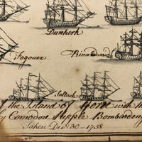 1783 British Notebook, Partial, with Ships, Fish, Geometry, etc.