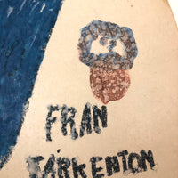 Fran Tarkenton and a Good Man, Child's Marker Drawing on (Girdle) Board, 1970