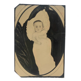 Exquisite Antique Tintype of Painting of Infant