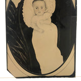 Exquisite Antique Tintype of Painting of Infant