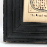 Map of The Garden of Eden, 1783 British Ink on Laid Drawing, Framed