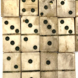 SOLD Made by Charles Farr from the Shin Bone of an Ox, Complete Antique Double Six Set of Dominoes