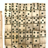 SOLD Made by Charles Farr from the Shin Bone of an Ox, Complete Antique Double Six Set of Dominoes