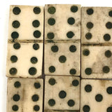 SOLD Made by Charles Farr from the Shin Bone of an Ox, Complete Antique Double Six Set of Dominoes