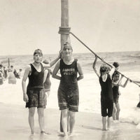 Striking Old Snapshot of Swimmers at Asbury Park, NJ