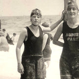 Striking Old Snapshot of Swimmers at Asbury Park, NJ