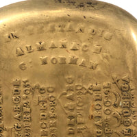 1787 Brass Iserlohn Box Impressed with Rune Calendar / Perpetual Almanac