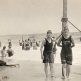 Striking Old Snapshot of Swimmers at Asbury Park, NJ