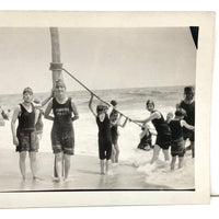 Striking Old Snapshot of Swimmers at Asbury Park, NJ