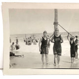 Striking Old Snapshot of Swimmers at Asbury Park, NJ