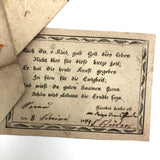 Lovely 1849 PA German Love Token in Watercolored Paper Lace Envelope