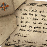 Lovely 1849 PA German Love Token in Watercolored Paper Lace Envelope