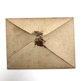 Lovely 1849 PA German Love Token in Watercolored Paper Lace Envelope