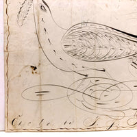 Executed by T.J. Pearce in Three Minutes: 19th Century Spencerian Ink Drawn Bird