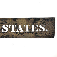 Very Long Antique Made in the United States Brass Stencil