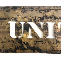 Very Long Antique Made in the United States Brass Stencil