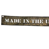 Very Long Antique Made in the United States Brass Stencil